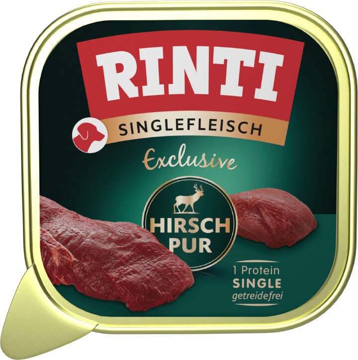 RINTI Hunde-Nassfutter Singlefleisch Exclusive Hirsch pur